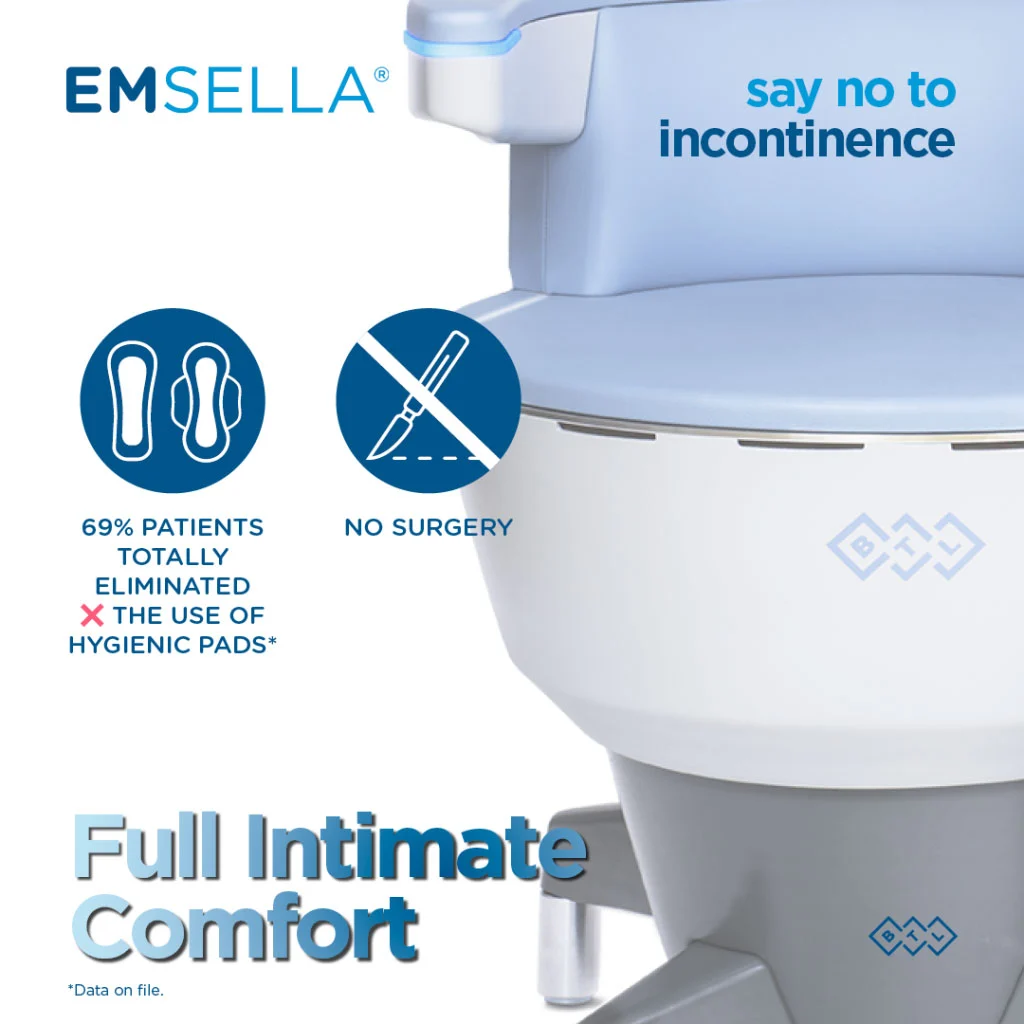 FeminaCare Brasov clinica Medivers Fotoliul Emsella pentru tratarea incontinenței urinare la femei și la bărbați